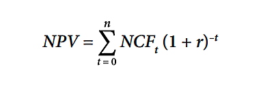 When r = k, the formula takes the form of the NPV method, becoming a special case of the MNPV When r = k, the formula takes the form of the NPV method, becoming a special case of the MNPV