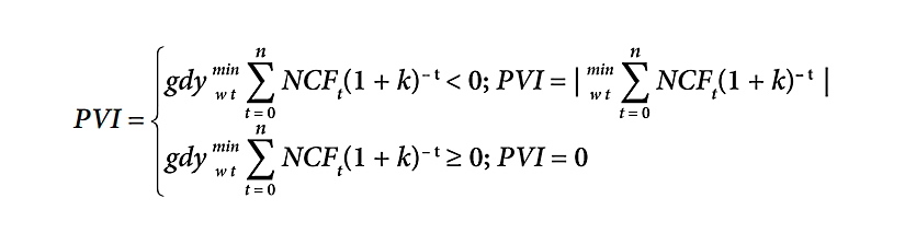 As part of this approach to evaluating the performance of investment projects, it is also possible to calculate the minimum level of invested capital that provides sufficient liquidity throughout the life of the project As part of this approach to evaluating the performance of investment projects, it is also possible to calculate the minimum level of invested capital that provides sufficient liquidity throughout the life of the project